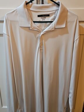 Greg Norman Collection Long-Sleeve Polo Shirt - White